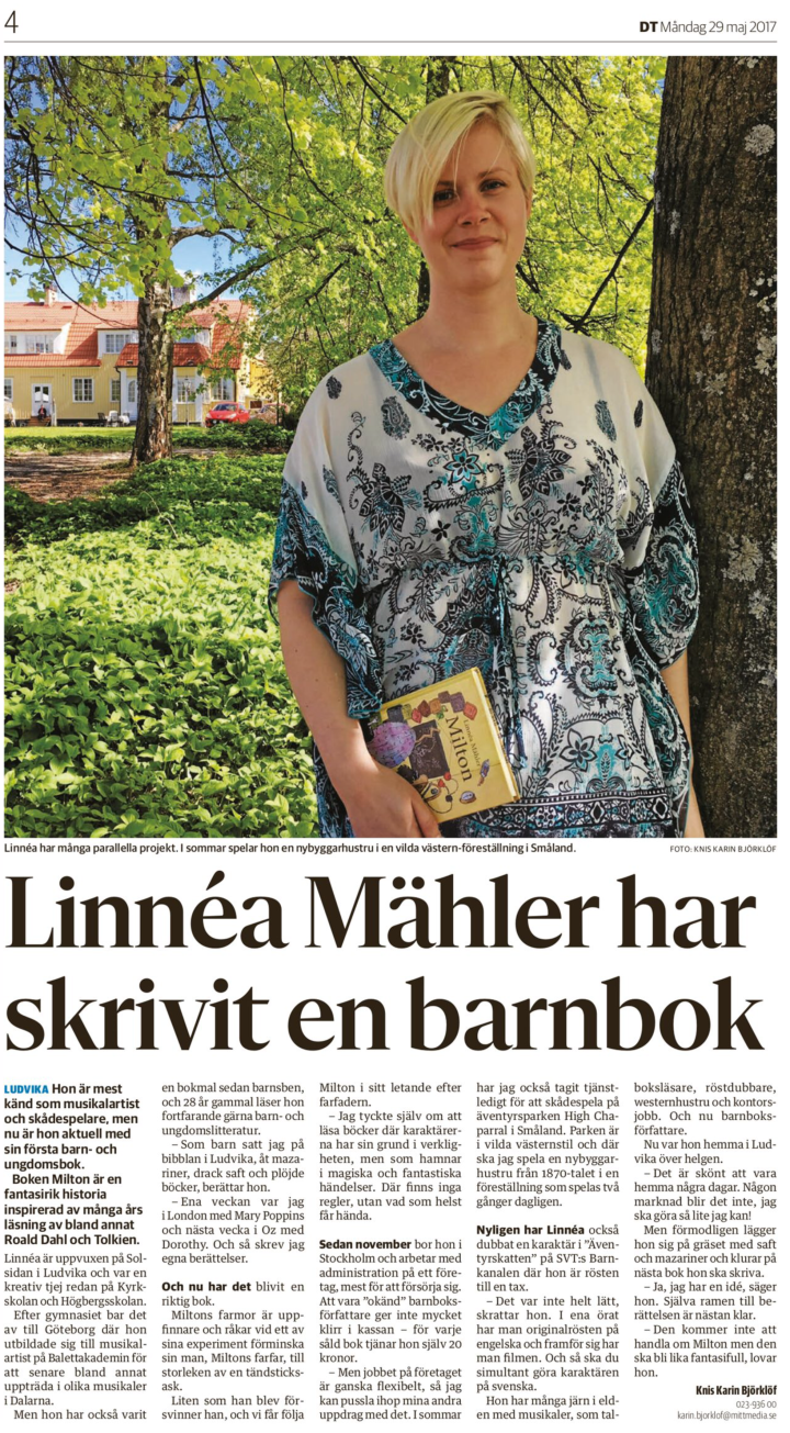 Linnéa Mähler har skrivit en barnbok